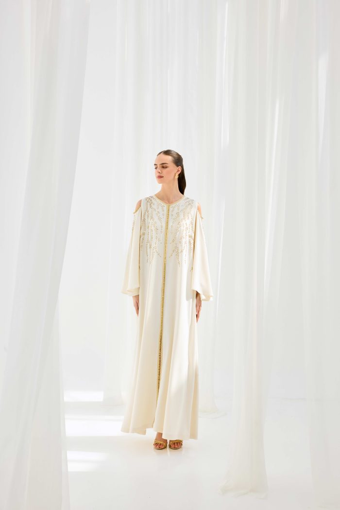 Ivory Gold Kaftan - Image 3